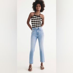 Zara high waist crop flare size 10